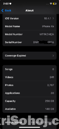 I phone xs 256gb